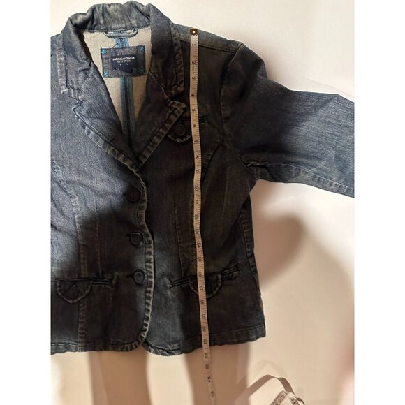American Eagle Outfitters Women's Denim Blazer Jacket - Size Medium - Picture 5 of 7